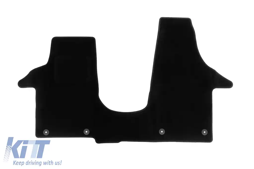 Covor textil de la Rigum potrivit pentru Volkswagen T6 3m Multivan după 2015, 1 bucată, negru