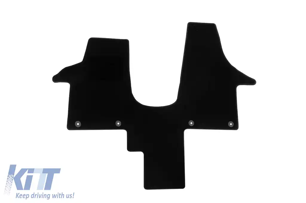Covor textil de la Rigum potrivit pentru Volkswagen T6 2m Multivan după 2015, 1 bucată, negru
