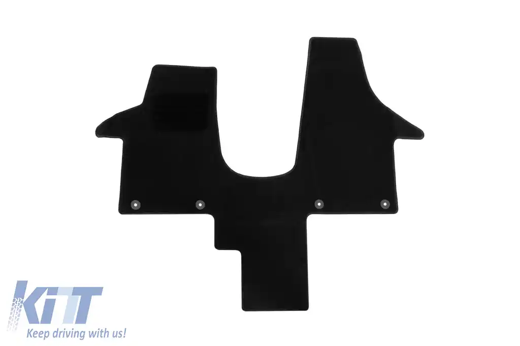 Covor textil de la Rigum potrivit pentru Volkswagen T5 2m Multivan 2003-2015, 1 bucată, negru