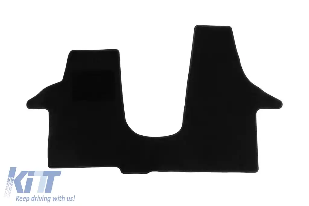 Covor textil de la Rigum potrivit pentru Volkswagen T5 3m Transporter, Caravelle, T6 Transporter, Caravelle 2003-2019, 1 bucată, negru