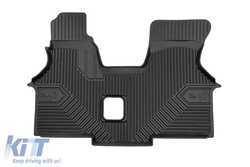 Covoraș de cauciuc specific, potrivit pentru VW T4 1990-2003, set dintr-o singură bucată, culoare neagră din seria Frogum Nr. 77