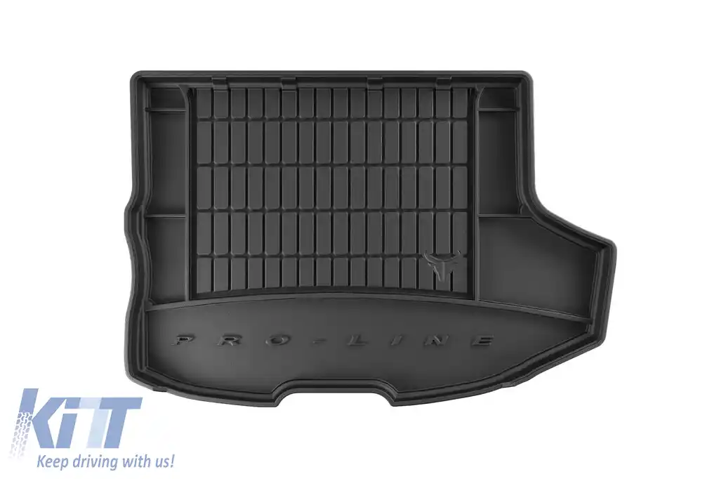 Covoraș de portbagaj din cauciuc Frogum ProLine potrivit pentru Mitsubishi Lancer Sportback 2007-2016 cu podeaua portbagajului în poziția superioară, cu roată de rezervă temporară