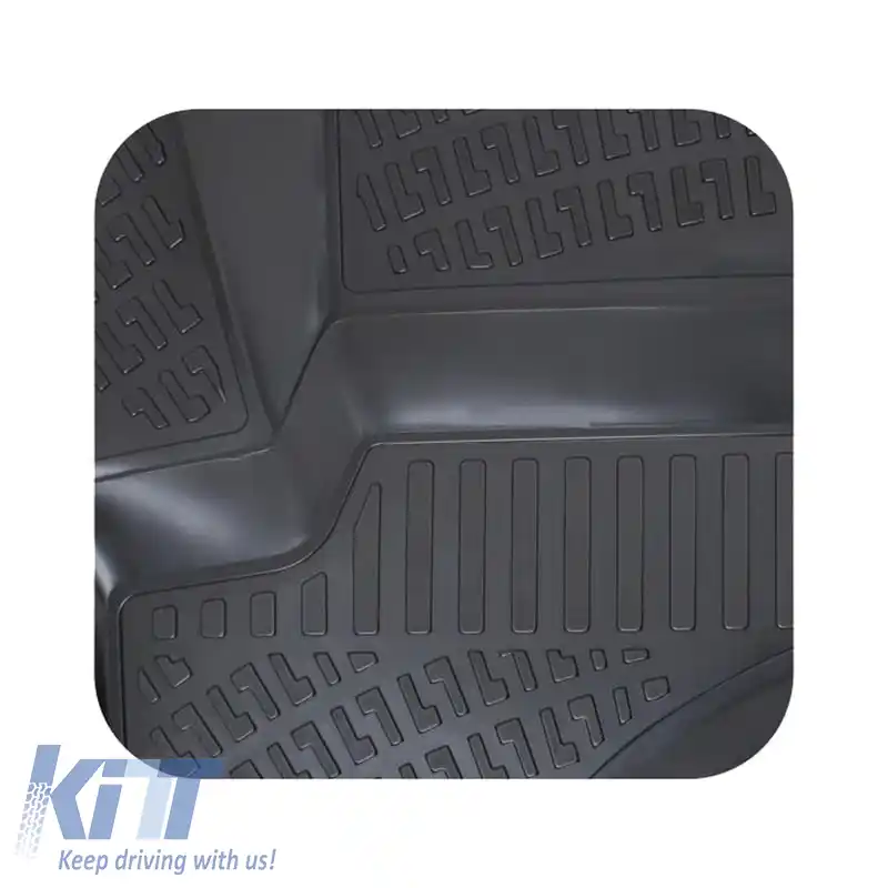 Covorașe auto 3D din cauciuc TPE potrivite pentru Ford Kuga 2012 - Rizline 4 bucăți negre-image-6291748