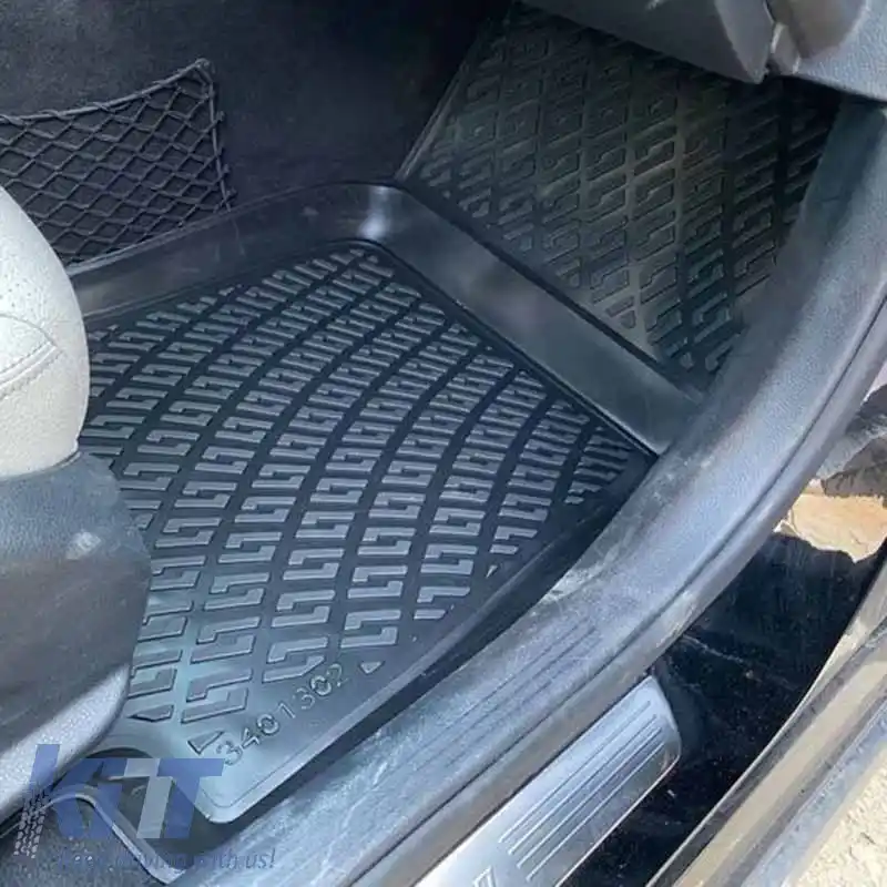 Covorașe auto 3D din cauciuc TPE potrivite pentru Mercedes C-Class W205 2014-2020 Rizline 4 bucăți negre-image-6291769
