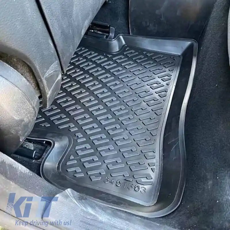 Covorașe auto 3D din cauciuc TPE potrivite pentru Mercedes C-Class W205 2014-2020 Rizline 4 bucăți negre-image-6291770