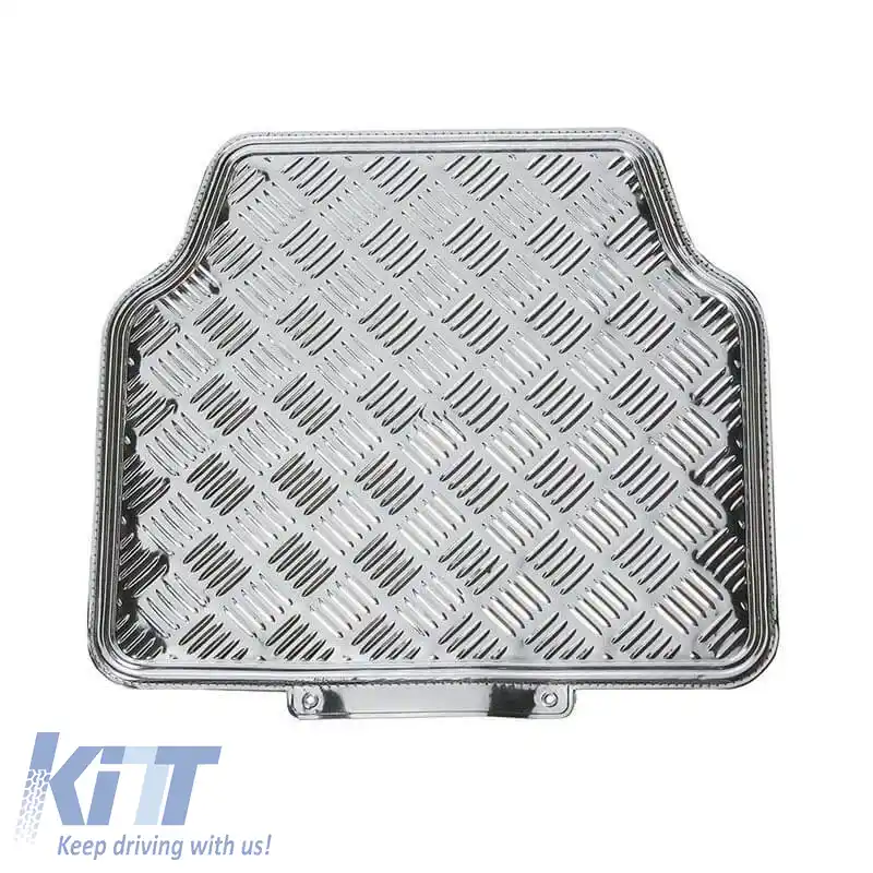 Covorașe Auto Universale Aluminiu Argintiu 4 Pcs-image-6291247