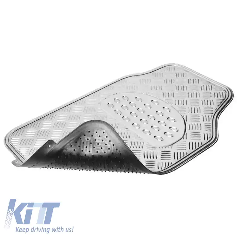 Covorașe Auto Universale Aluminiu Argintiu 4 Pcs-image-6291249