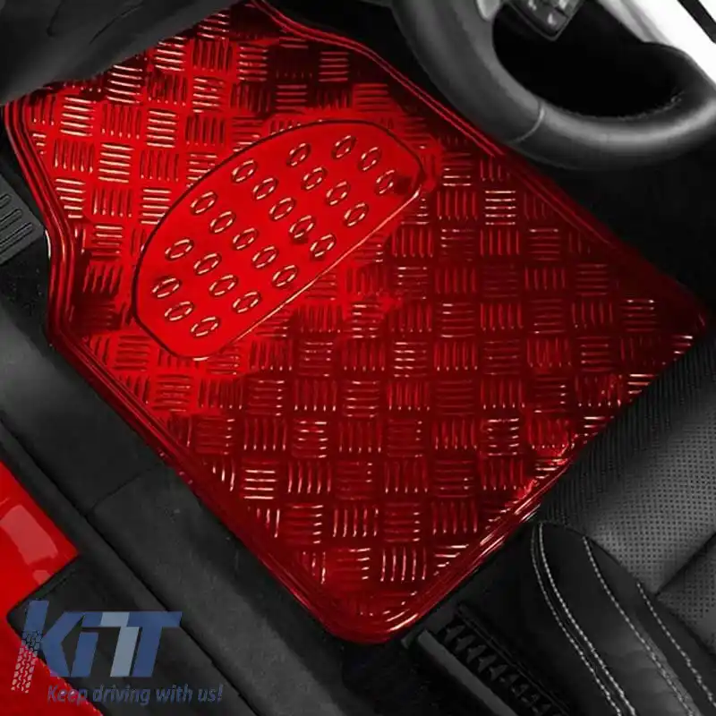 Covorașe auto universale din aluminiu roșu 4 buc.-image-6295773