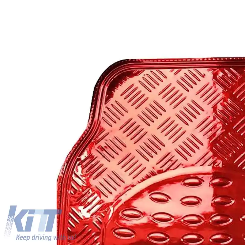 Covorașe auto universale din aluminiu roșu 4 buc.-image-6295776