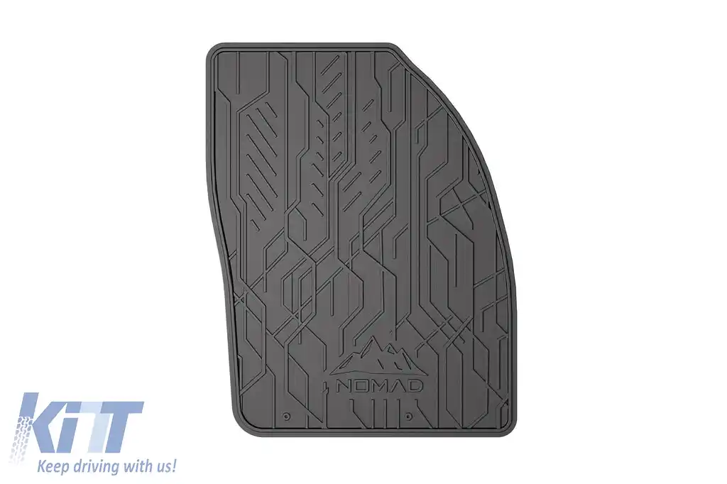 Covorașe de cauciuc frontale specifice, potrivite pentru Ford C-Max 2010-2019, set de 2 piese, culoare neagră din seria Frogum NOMAD-image-6256371