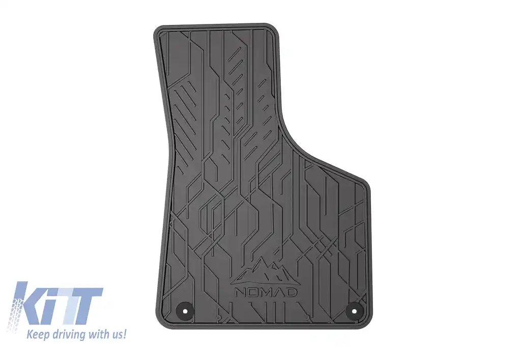 Covorașe de cauciuc frontale specifice, potrivite pentru Audi A3, Sportback, RS3 8P 2003-2013, set de 2 piese, culoare neagră-image-6256586
