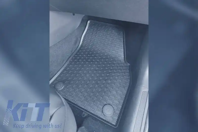 Covorașe de cauciuc Geyer & Hosaja potrivite pentru Volkswagen Polo, Seat Ibiza, Seat Arona Crossover după 2017, Audi A1, Skoda Fabia, Volkswagen T-Cross după 2018, Taigo după 2020, 4 bucăți, Negru 88-image-6316168