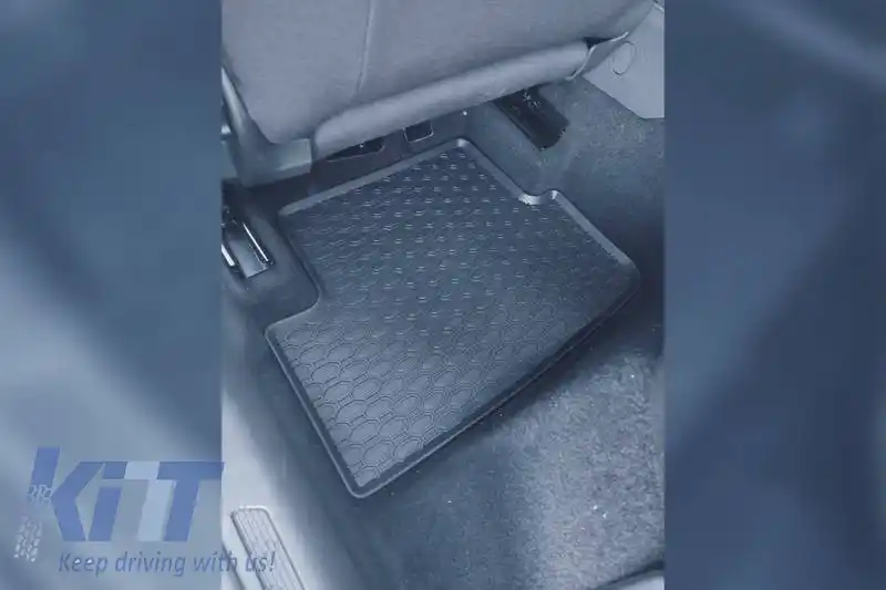 Covorașe de cauciuc Geyer & Hosaja potrivite pentru Volkswagen Polo, Seat Ibiza, Seat Arona Crossover după 2017, Audi A1, Skoda Fabia, Volkswagen T-Cross după 2018, Taigo după 2020, 4 bucăți, Negru 88-image-6316169