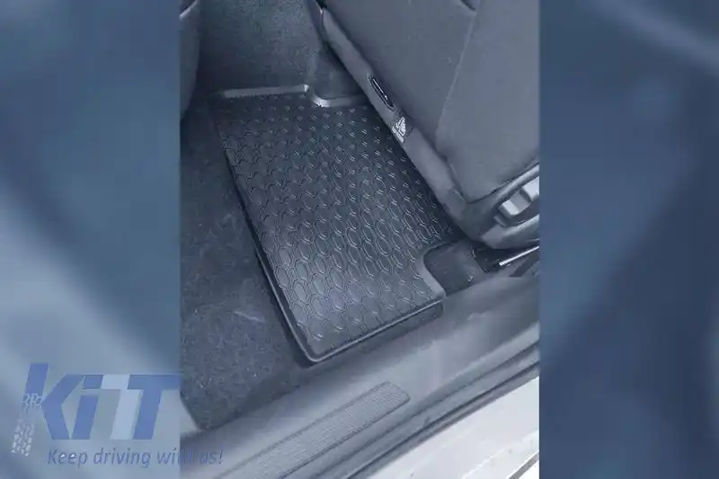 Covorașe de cauciuc Geyer & Hosaja potrivite pentru Volkswagen Polo, Seat Ibiza, Seat Arona Crossover după 2017, Audi A1, Skoda Fabia, Volkswagen T-Cross după 2018, Taigo după 2020, 4 bucăți, Negru 88-image-6316170