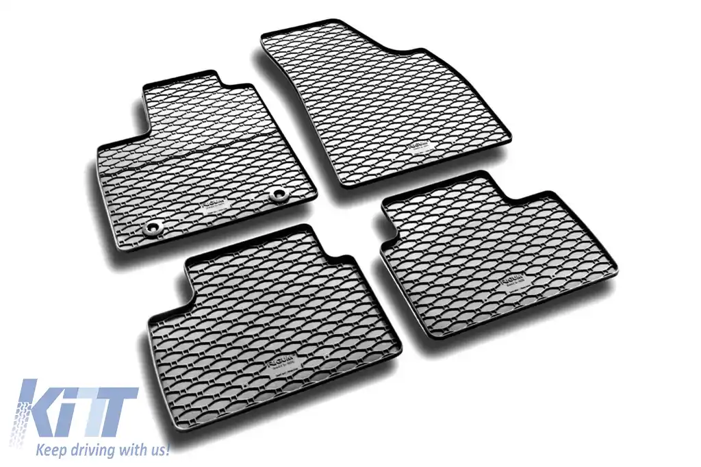 Covorașe de cauciuc Rigum potrivite pentru MG 3 după 2024, 4 bucăți, negre