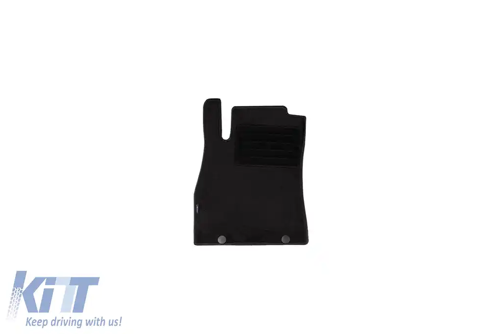 Covorașe de podea din mochetă cu două straturi, potrivite pentru Nissan Pulsar după 2014, din țesătură Rex, set de 4 bucăți, negre-image-6240558