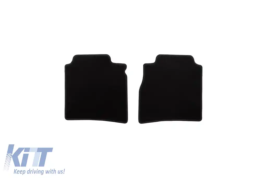 Covorașe de podea din mochetă cu două straturi, potrivite pentru Nissan Pulsar după 2014, din țesătură Rex, set de 4 bucăți, negre-image-6240560