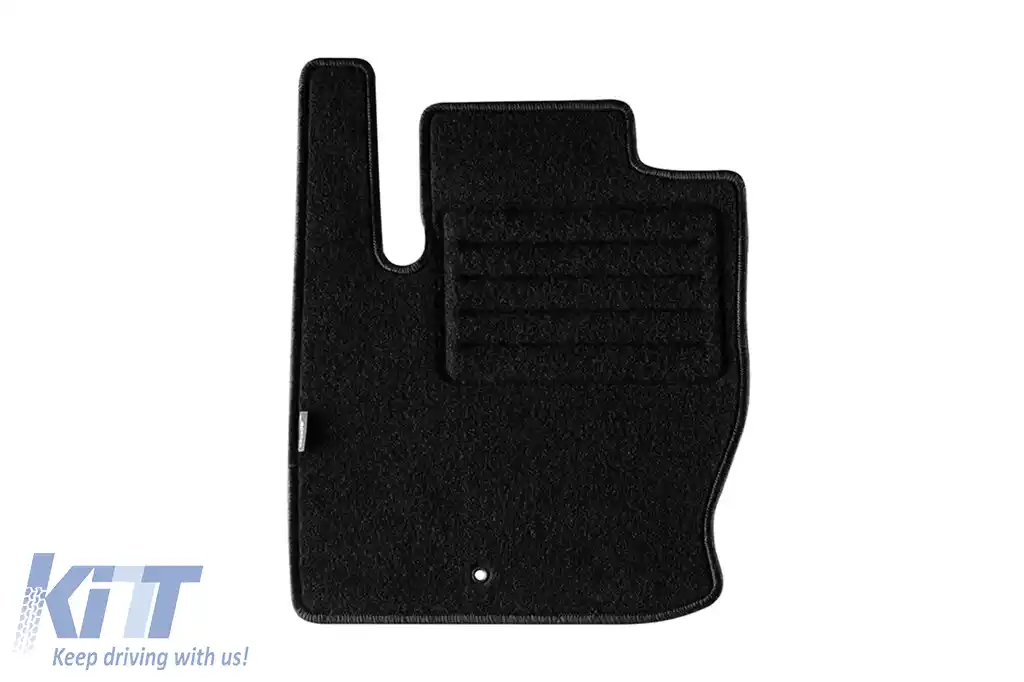Covorașe de podea din mochetă cu două straturi, potrivite pentru Mitsubishi Colt 2010-2013, 3 uși, set de 4 bucăți, negre, de la Petex, țesătură Rex.-image-6240891