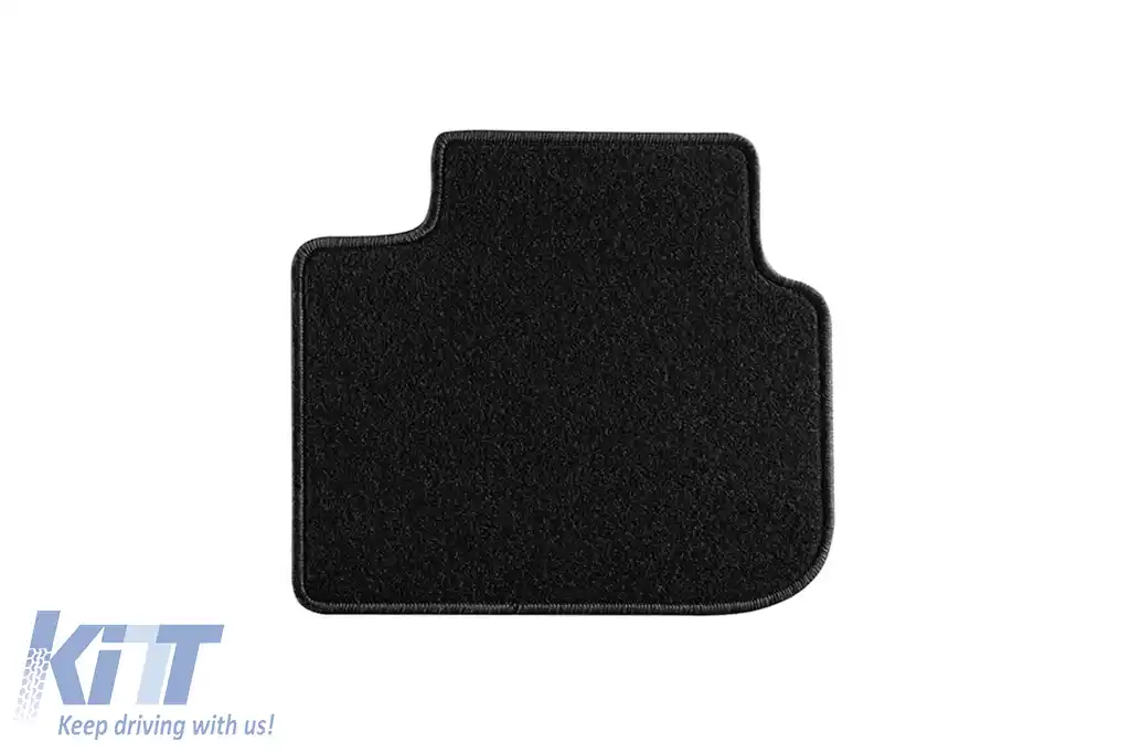 Covorașe de podea din mochetă cu două straturi, potrivite pentru Mitsubishi Colt 2010-2013, 3 uși, set de 4 bucăți, negre, de la Petex, țesătură Rex.-image-6240894