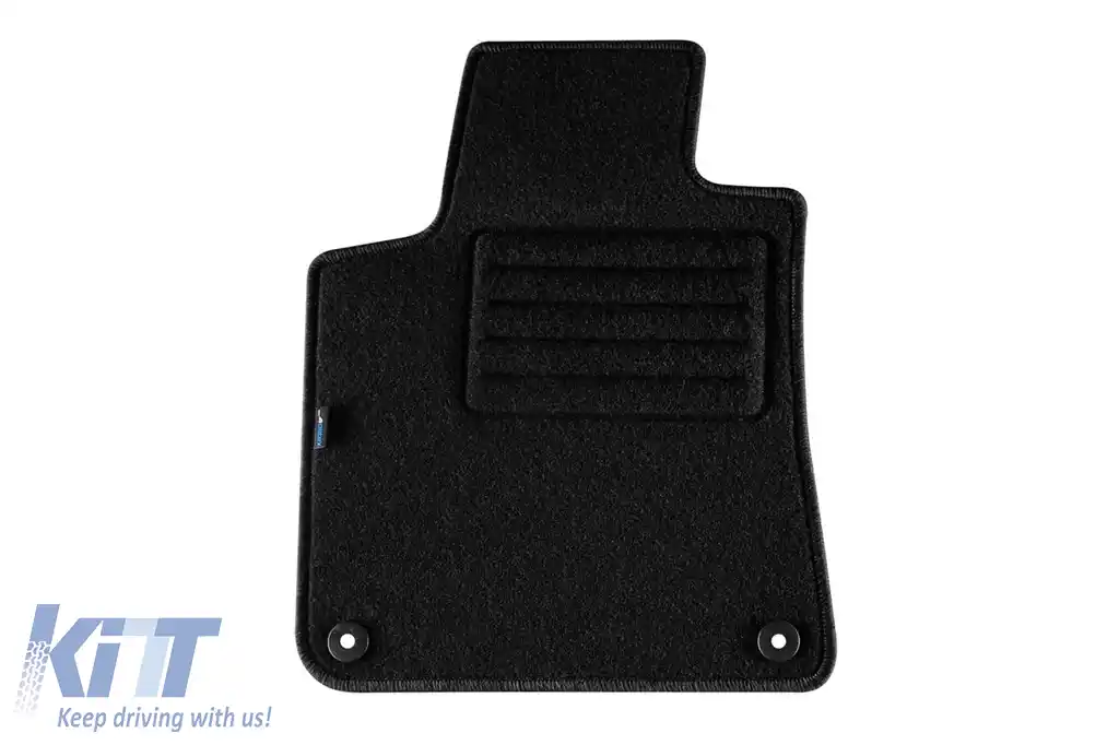 Covorașe de podea din mochetă cu două straturi, potrivite pentru Peugeot 308 2013-2021, din țesătură Rex, set de 4 bucăți, negru-image-6240931