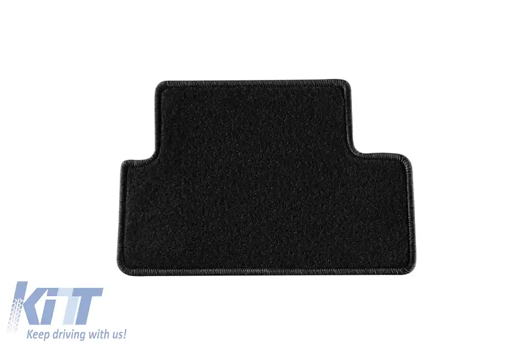 Covorașe de podea din mochetă cu două straturi, potrivite pentru Peugeot 308 2013-2021, din țesătură Rex, set de 4 bucăți, negru-image-6240934