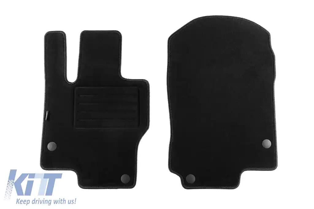 Covorașe de podea din mochetă cu două straturi, potrivite pentru Mercedes GLE W167 după 2019, GLE W167 hibrid după 2020, 5-7 locuri, set de 4 bucăți, negru-image-6241254