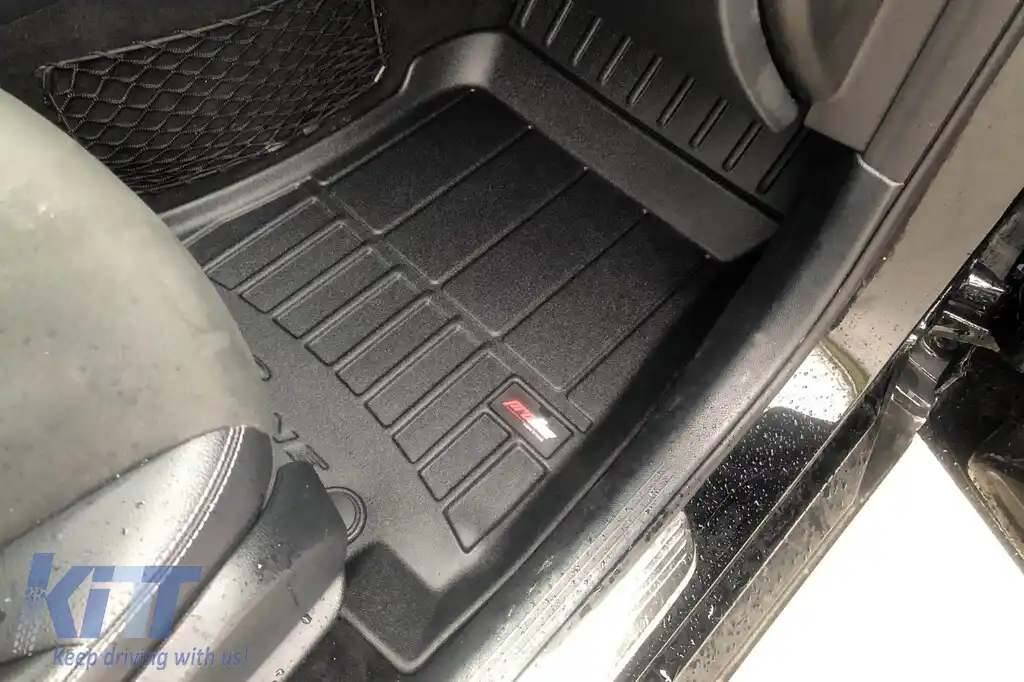 Covorașe din cauciuc specifice, potrivite pentru Mercedes GLC X253, GLC Coupe C253 2015-2022, set de 4 piese, culoare neagră, cu garanție de 24 de luni-image-6221181