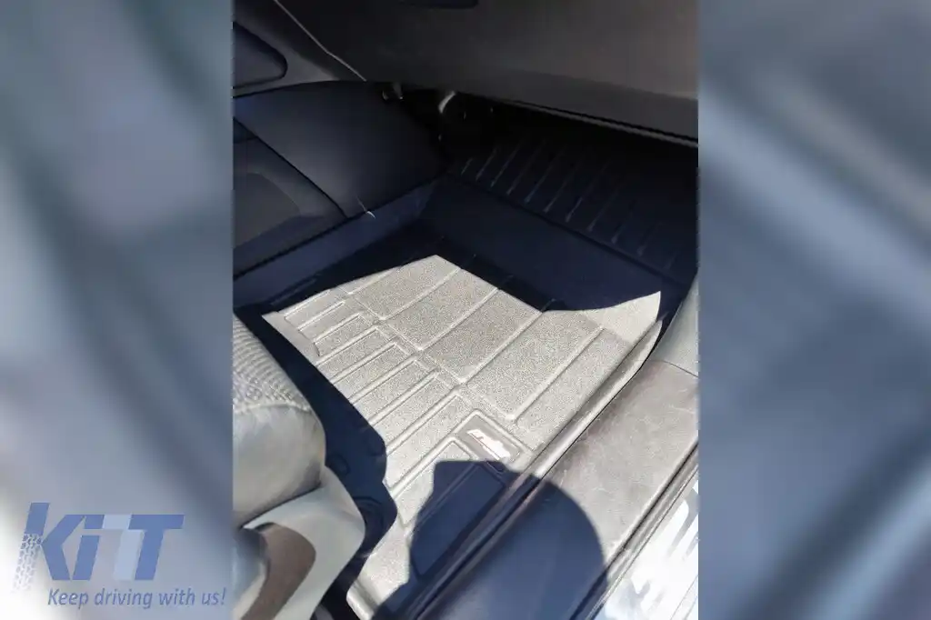 Covorașe din cauciuc specifice, potrivite pentru Honda CR-V 2012-2018, set de 3 piese, culoare neagră, cu garanție de 24 de luni din seria Frogum 3D ProLine.-image-6222560