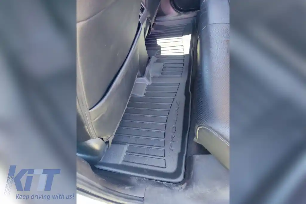 Covorașe din cauciuc specifice, potrivite pentru Honda CR-V 2012-2018, set de 3 piese, culoare neagră, cu garanție de 24 de luni din seria Frogum 3D ProLine.-image-6222561