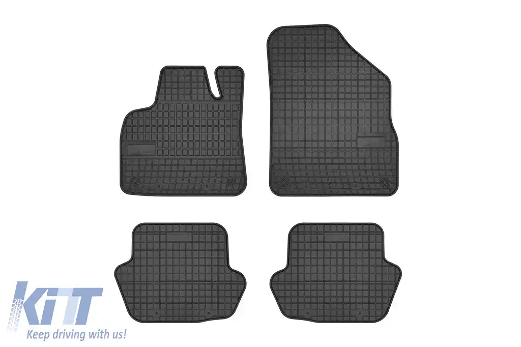 Covorașe din cauciuc specifice, potrivite pentru Citroen DS5 2011-2015, set de 4 piese, culoare neagră din seria Frogum El Toro