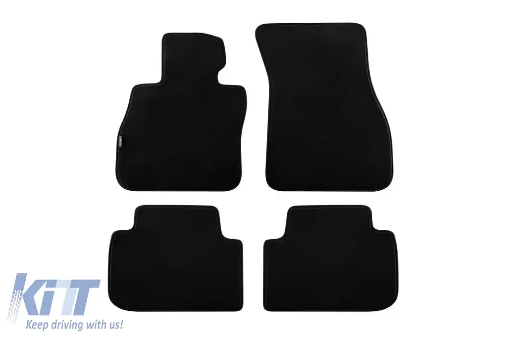 Covorașe textile cu trei straturi, potrivite pentru BMW Seria 2 F44 Gran Coupe după 2020, set de 4 bucăți, negru