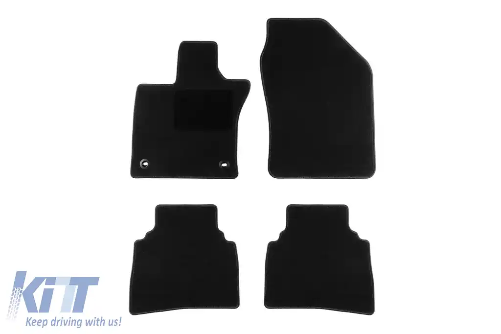 Covorașe textile de podea Rigum potrivite pentru Toyota Prius după 2023, set de 4 bucăți, negru