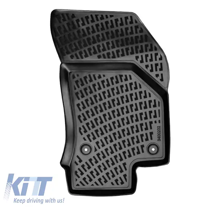 Covorase auto 3D din cauciuc TPE potrivite pentru VW Polo ΑW 17+ / Audi A1 18+ / Seat Ibiza KJ 17+ / Arona KJ7 17+ / Skoda Fabia 21+ Rizline 4 bucăți negre-image-6292115