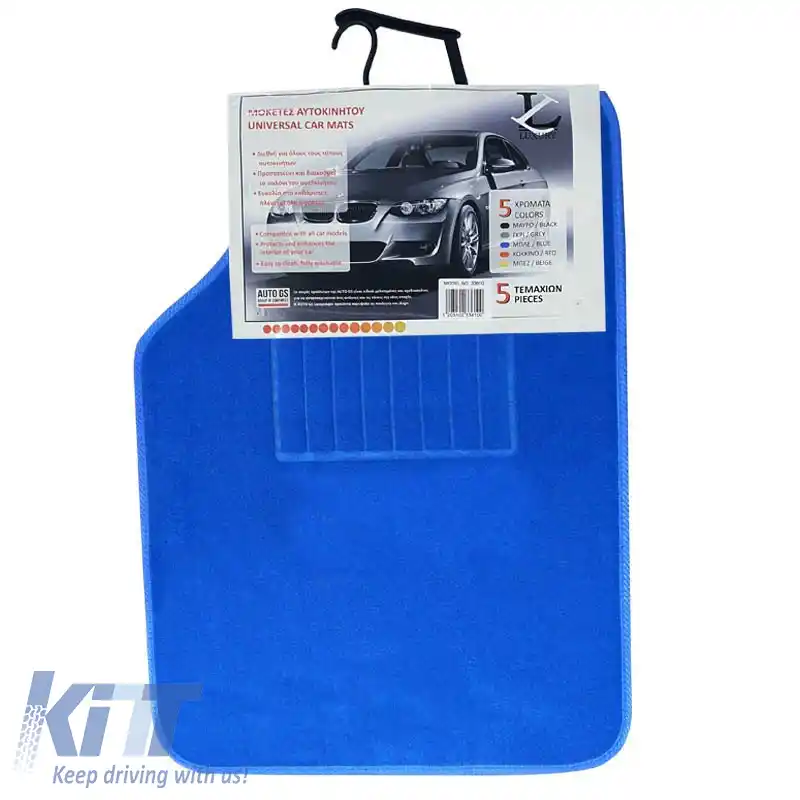 Covorase auto universale de lux albastre 5 bucăți-image-6291284