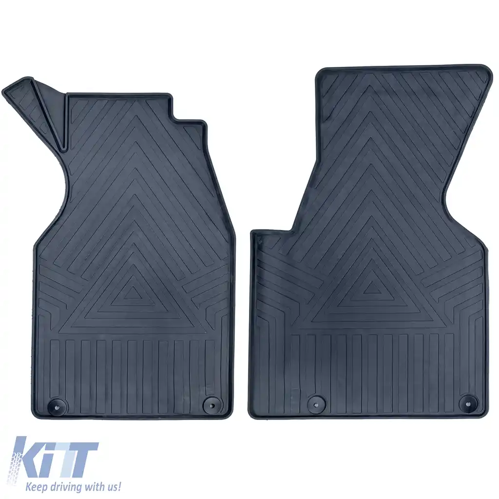 Covorase de cauciuc premium negre, potrivite pentru VW T4 Bus Transporter Caravelle 1990-2003-image-6210369