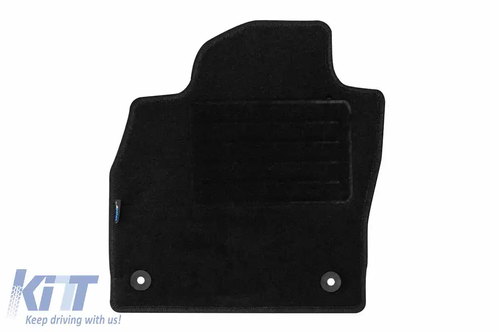 Covorase de podea din două straturi, potrivite pentru Seat Arona, Ibiza după 2017, din țesătură Rex, set de 4 bucăți, negru-image-6240780