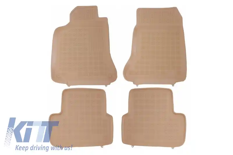 Covorase Presuri Auto Bej din Cauciuc compatibil cu MERCEDES A Classe W176 (2012-2018) GLA X156 (2013-)