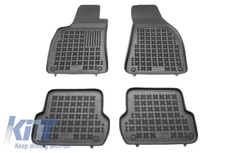 Covorase Presuri Auto Negru din Cauciuc compatibil cu SEAT Exeo 2008-  Floor mat