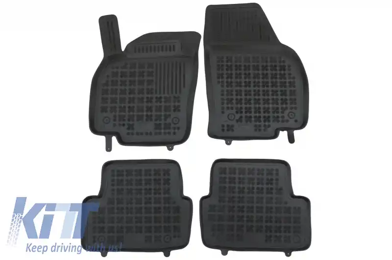 Covorase Presuri Auto Negru din Cauciuc compatibil cu VW Polo VI 2017+