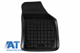 Covorase Presuri Auto Negru din Cauciuc compatibil cu VW CADDY (2003-) VW CADDY MAXI LIFE (2007-)-image-6045468