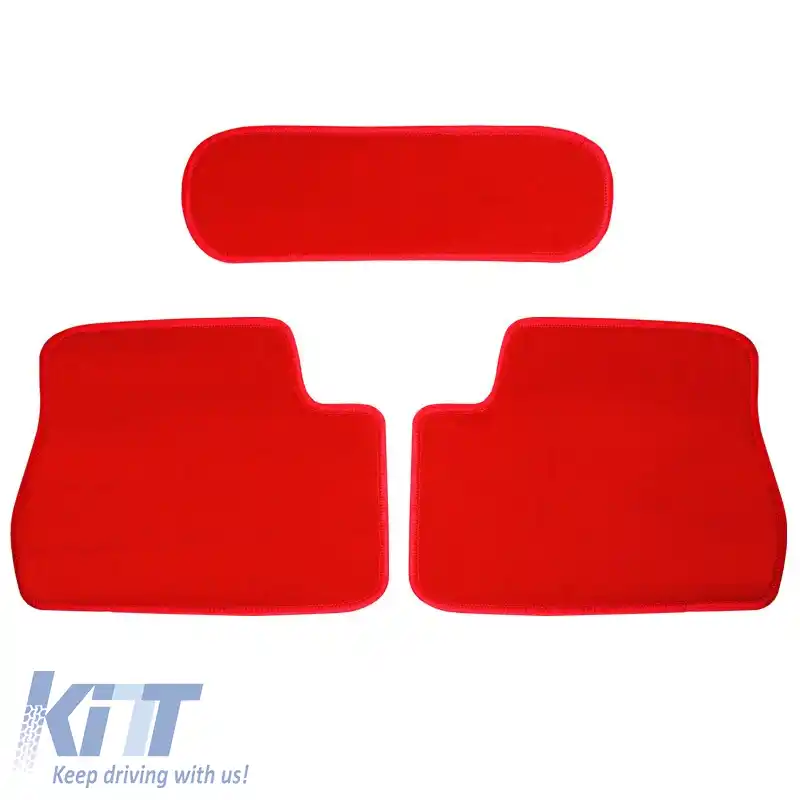 Covorase Universale pentru Mașină Roșu Pasional 5 Pcs-image-6291278