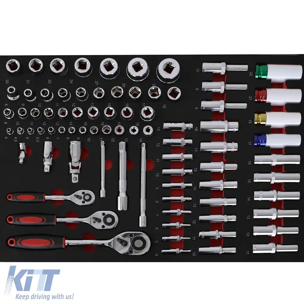 Cărucior de unelte premium, cărucior de atelier multifuncțional complet cu unelte-image-6205455