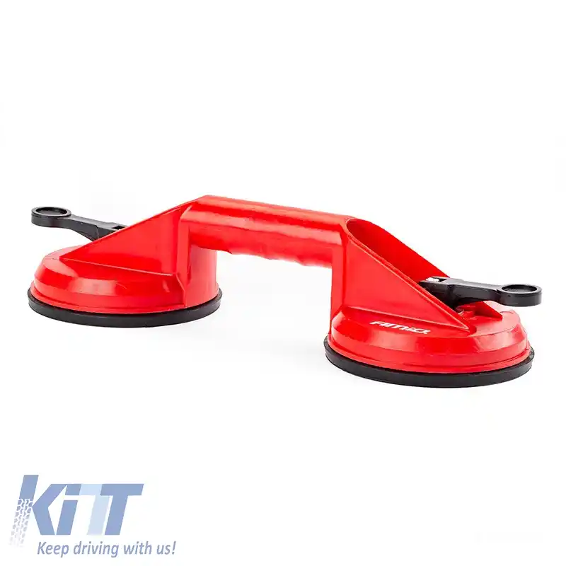 Cupă de vacuum pentru transferul sticlei dublu 2 x 118mm diametru cu capacitate de susținere de 80kg Amio 02902 1 bucată-image-6306177