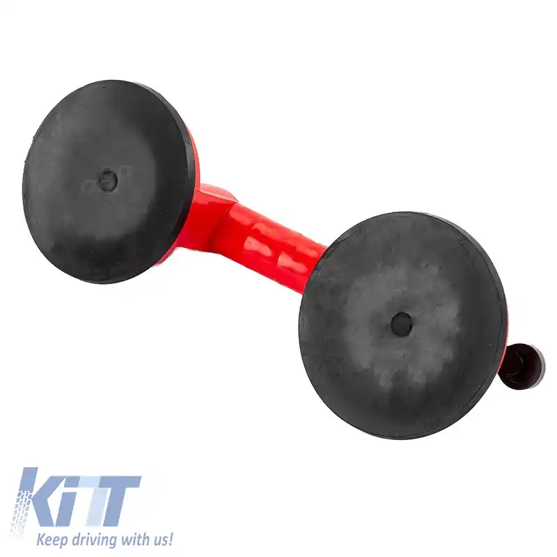 Cupă de vacuum pentru transferul sticlei dublu 2 x 118mm diametru cu capacitate de susținere de 80kg Amio 02902 1 bucată-image-6306178