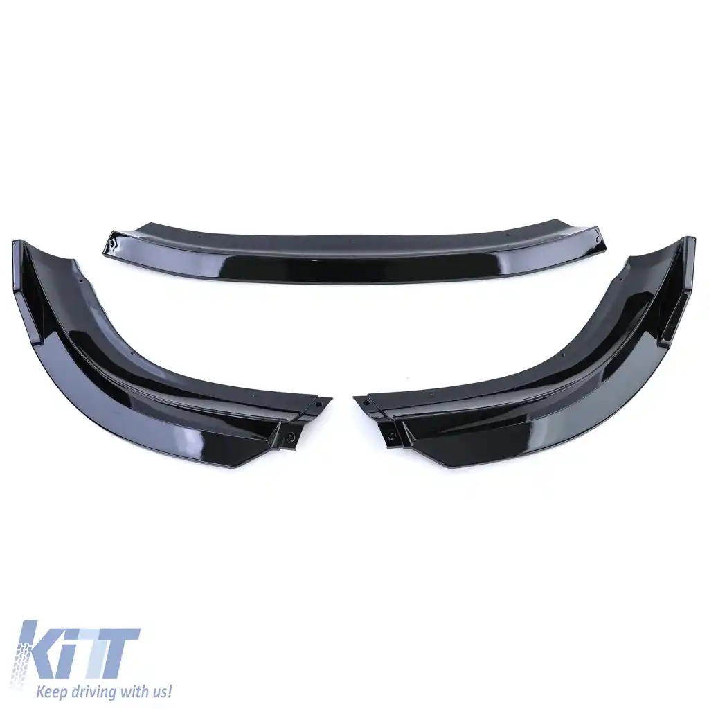 CUP spoiler frontal lip lucios negru, potrivit pentru VW Polo 9N3 05-09-image-6278341