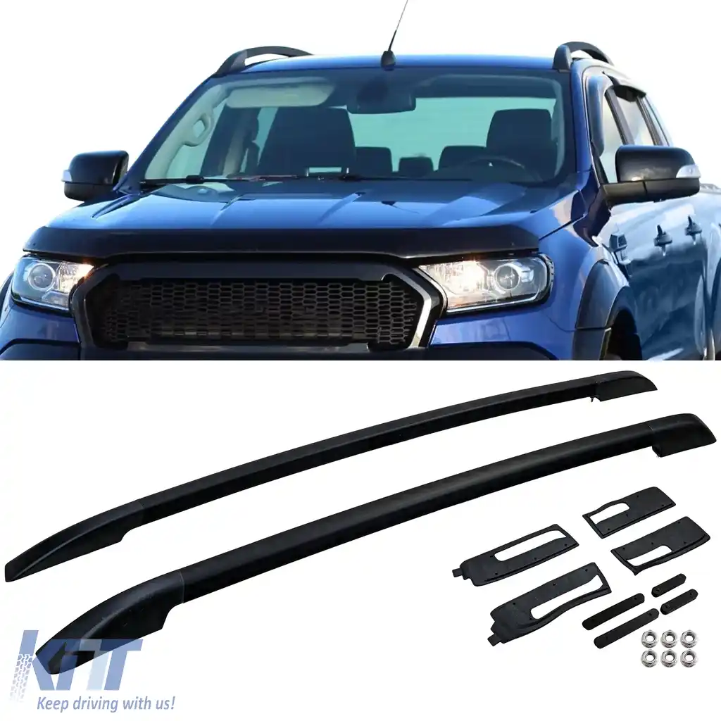 Curbă de acoperiș din aluminiu negru retrofittabilă pentru Ford Ranger T6 T7 T8 2012-2022