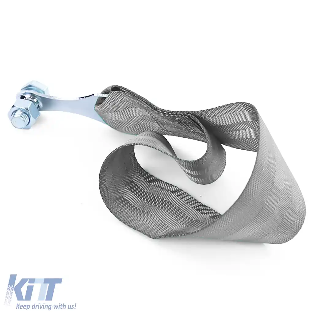 Curea de remorcare motorsport cu cârlig de remorcare, fabricată din material, universală, 26.5cm, gri-image-6194919