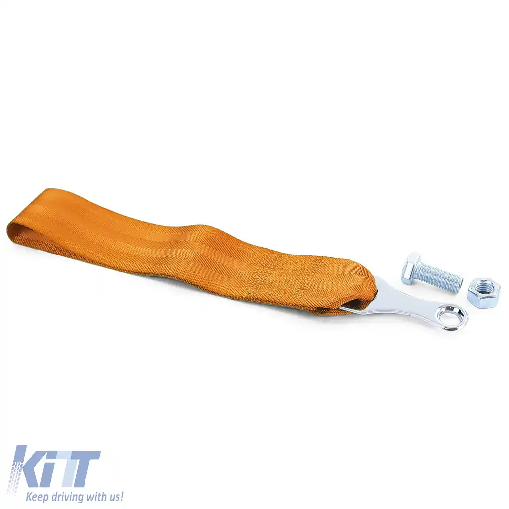 Curea de remorcare motorsport din țesătură universală 26.5cm portocalie-image-6199015