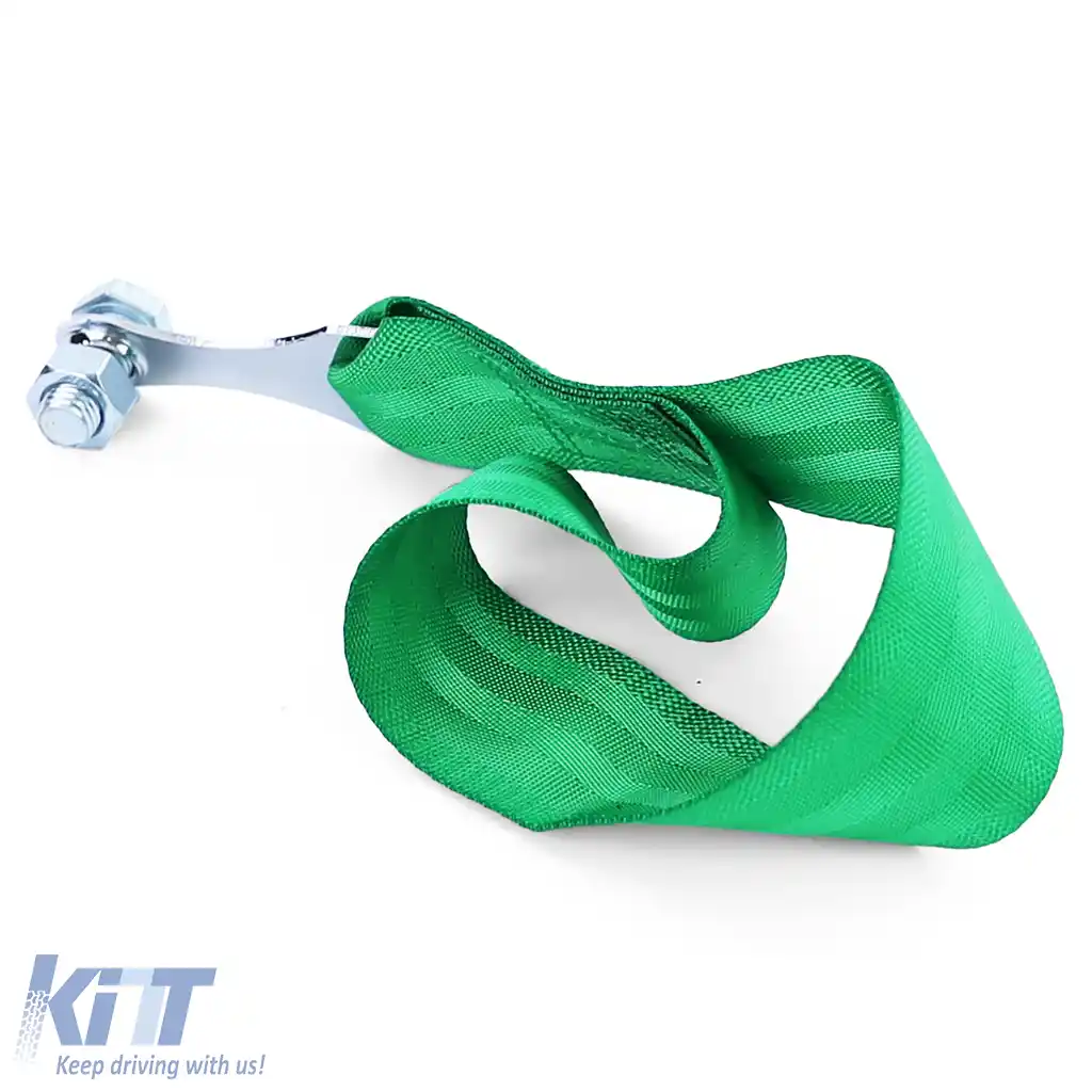 Curea de remorcare pentru curse, realizată din material textil, universală, 26.5cm, verde-image-6197780