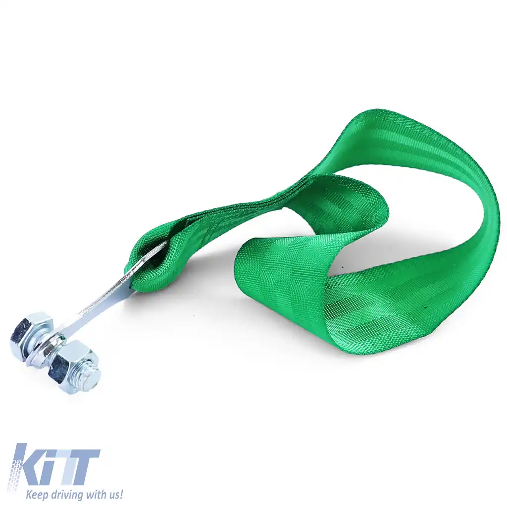 Curea de remorcare pentru curse, realizată din material textil, universală, 26.5cm, verde-image-6197781